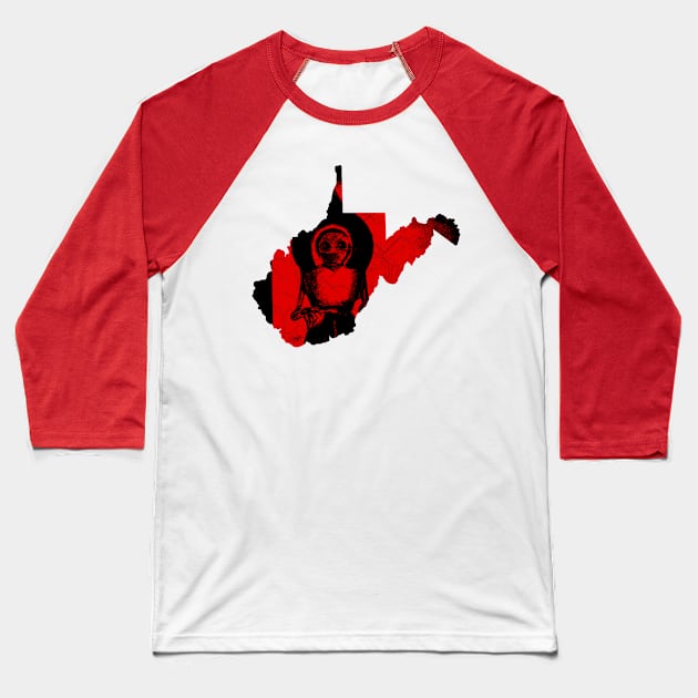 WV Monster #4 Red Baseball T-Shirt by AWSchmit